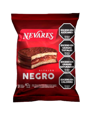 ALFAJOR NEVARES NEGRO CAJA 40UN 40GRS