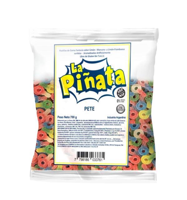 GOMITAS PIÑATA X 700G PETE