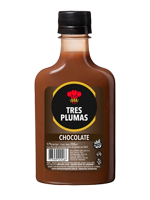 LICOR TRES PLUMAS CHOCOLATE 200 ML.