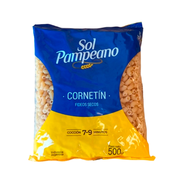 cornetin-sol-pampeano.png FIDEOS SOL PAMPEANO CORNETIN 500GRS