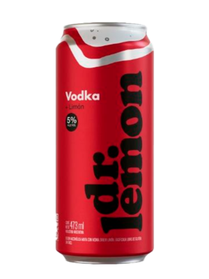 APERITIVO DR LEMON CON VODKA LATA 473 ML.