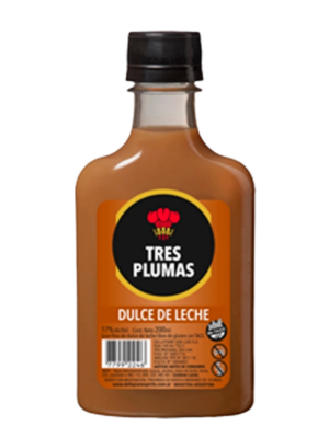LICOR TRES PLUMAS DULCE DE LECHE 200 ML
