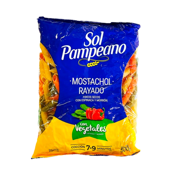 mostachol-tricolor-sol-pampeano.png FIDEOS SOL PAMPEANO MOSTACHOL VEGETALES 500GRS