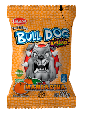 PASTILLAS BULL DOG MANDARINA 12 UN.