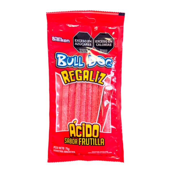 regaliz-bulldog-frutilla-75g.png GOMITAS REGALIZ BULLDOG FRUTILLA ACIDA 360GR
