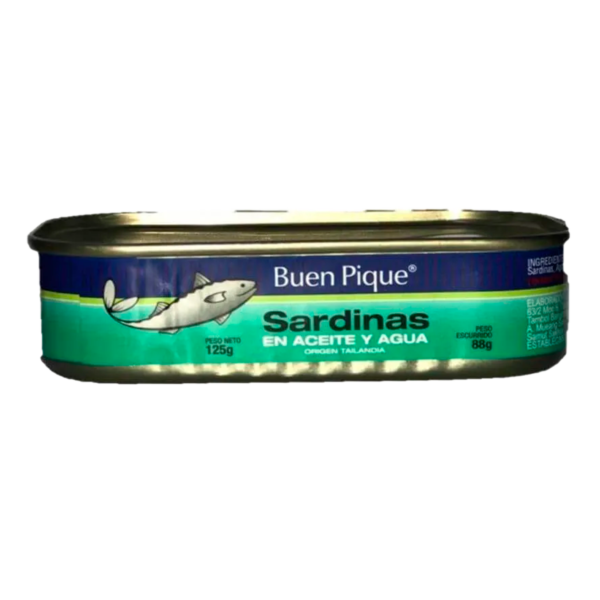 sardinas-aceite-y-agua-buen-pique-e1733414386968.png SARDINAS ACEITE/AGUA BUEN PIQUE X125G